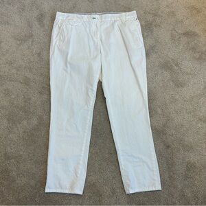 Tommy Hilfiger women's white cotton chino trouser pants Sz 16